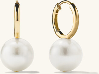 MEJURI ボールド パール ハギーズ フープピアス Mejuri Large Pearl Huggies - ShopStyle Earrings